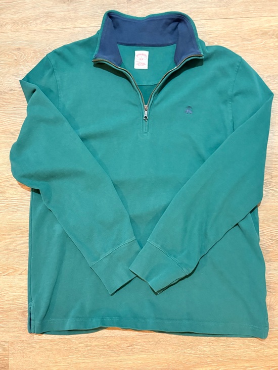 Brooks Brothers Other - Brooks Brothers Teal Half-Zip Pullover with Navy Trim